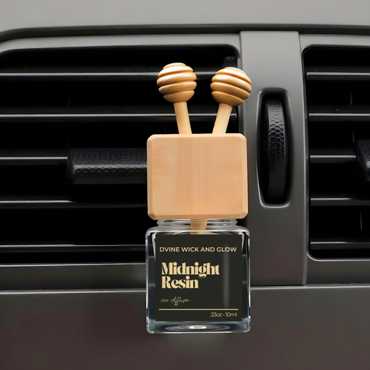 Midnight Resin Car Diffuser - Spice, Leather and Sweetness