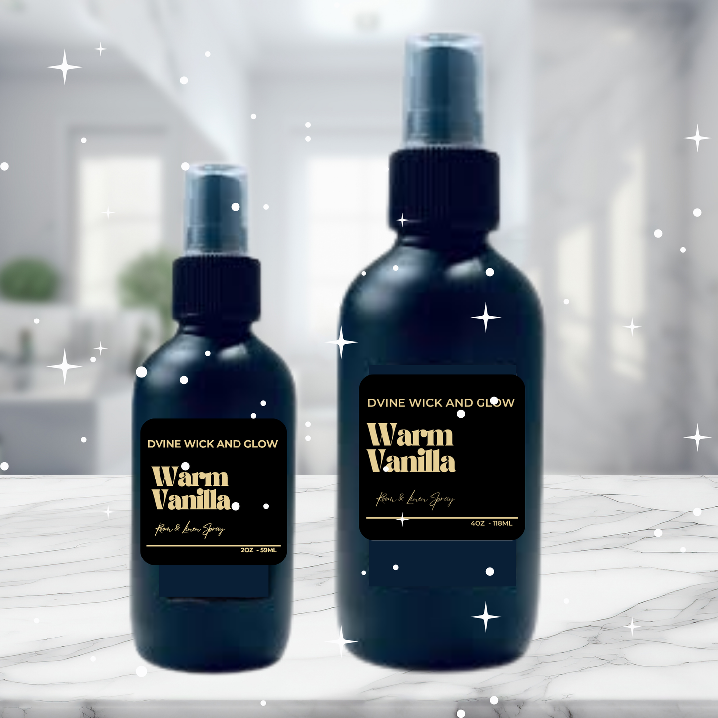 Warm Vanilla Room & Linen Spray - Sweet warmth of vanilla kissed with sugar